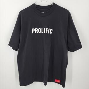 The Marathon Clothing T Shirt Mens XL Black White Prolific Crew Neck